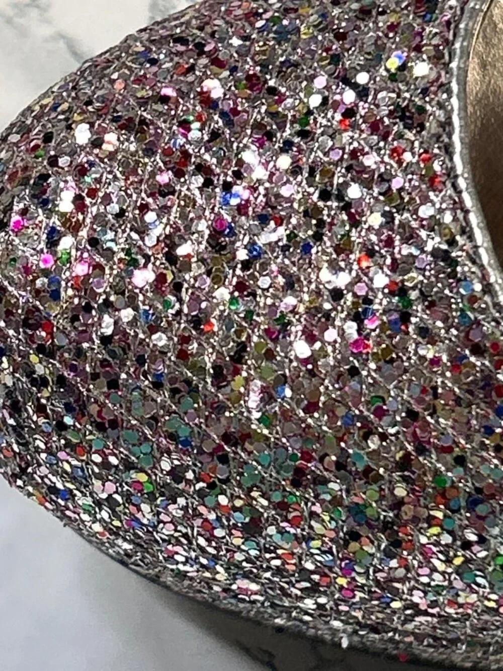 Bakers Womens Size 7M Multicolor Glitter Platform Stiletto Heels High Heel Dress